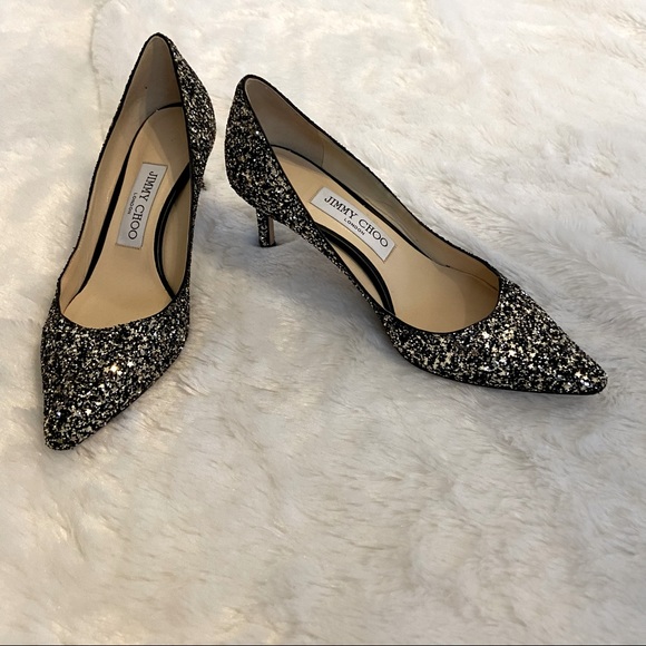 Jimmy Choo Shoes - Jimmy Choo twilight glitter romy 60 pumps 36